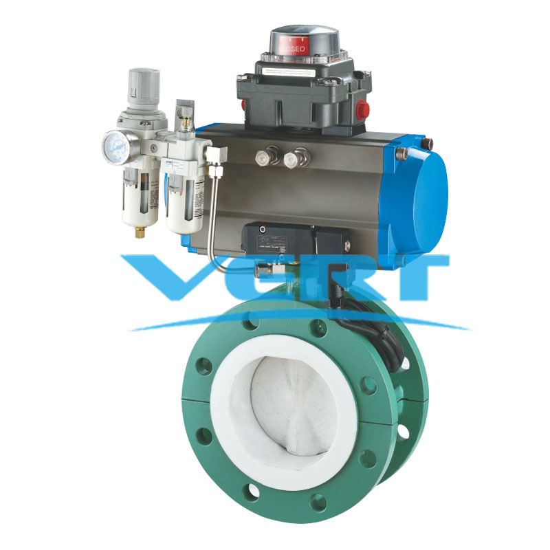 氣動襯(chen)氟調節(jiē)蝶閥